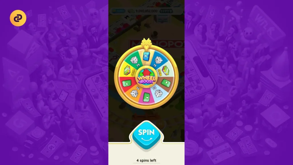 Wheel Boost in Monopoly GO - Screenshot