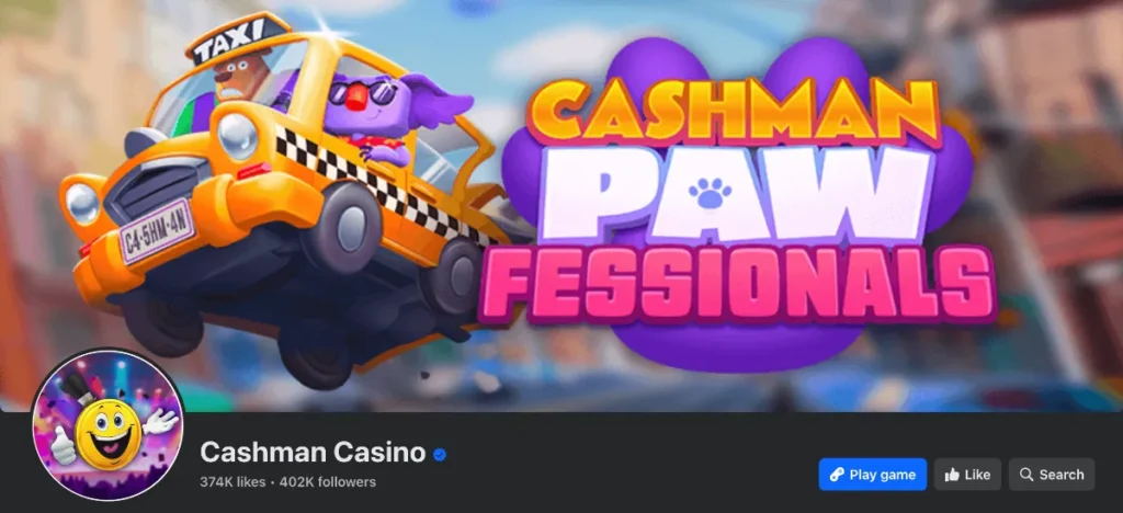 Cashman Casino Facebook page cover