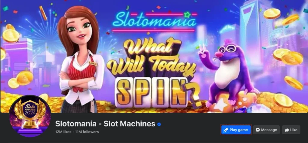 Slotomania facebook page