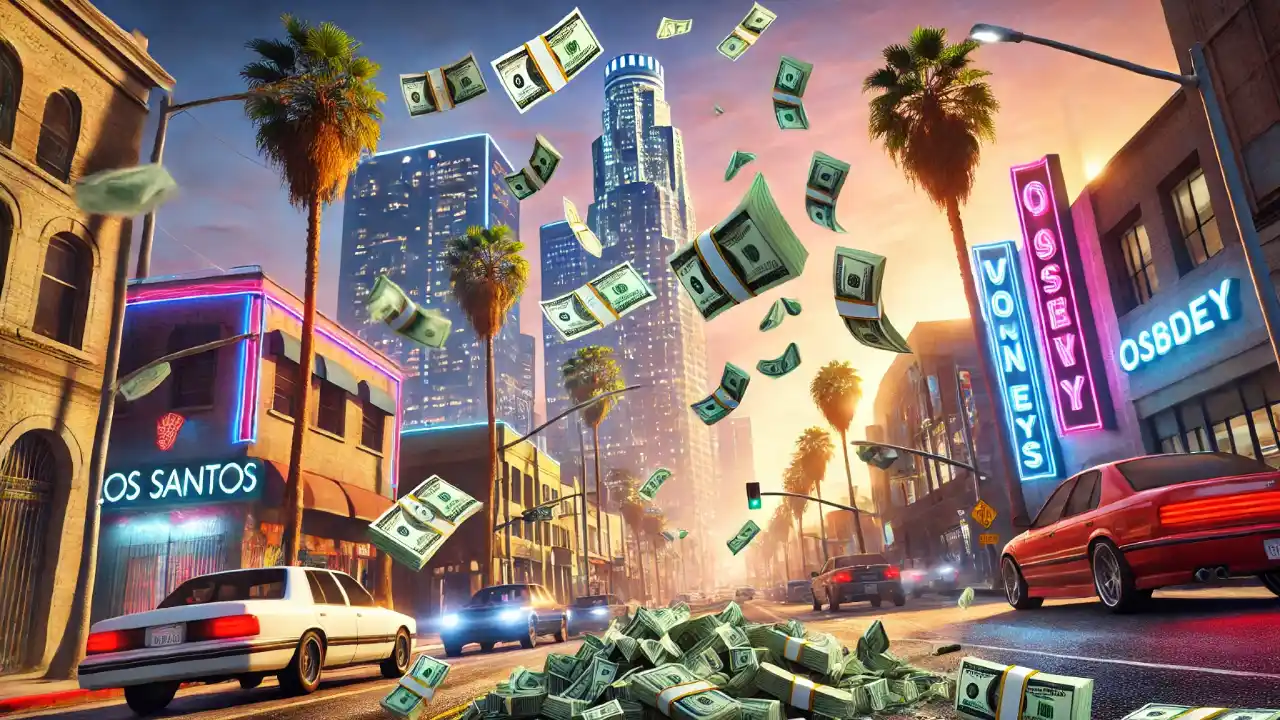 Dropping money in GTA 5