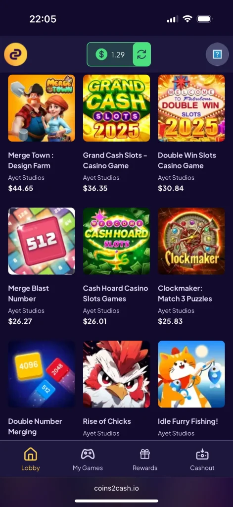 How to Get a Free Google Play Gift Card with Coins2Cash 3 Lobby